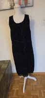 Nile schwarzes Samtkleid mit Paisley Muster, Grösse M