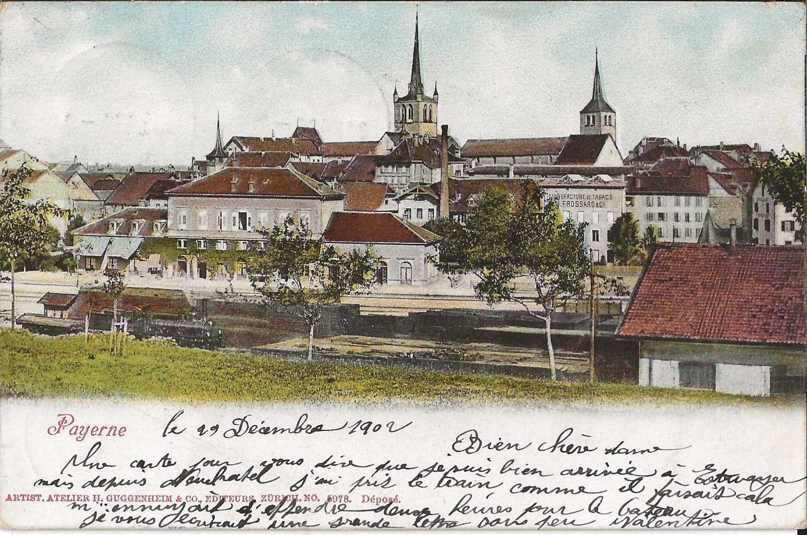 Cartoline postali: Karte Payerne 1902 – Usato da Zürich venduto da Philacat11