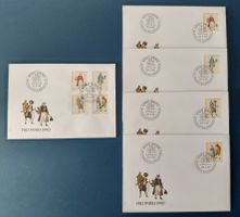 5 FDC / Serie + Einzeln / Pro Patria 1990 / 22.5.90 Bern