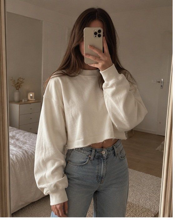 Pull&Bear Pulls & Sweat-shirts: Cropped Sweatshirt – D'occasion à Niederuzwil par Lisascloset 1