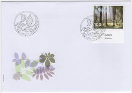 Europa Marke mit TAB (fr) auf illustriertem FDC