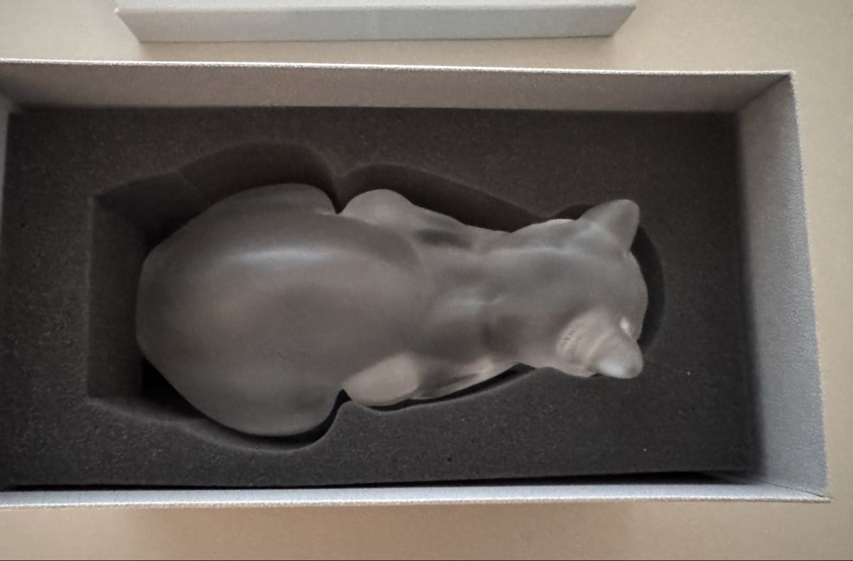 Lalique Statuette: Lalique Crystal Cat - Original mit Box. 21 cm – Usato da Uetikon am See venduto da ste_xq7b 2