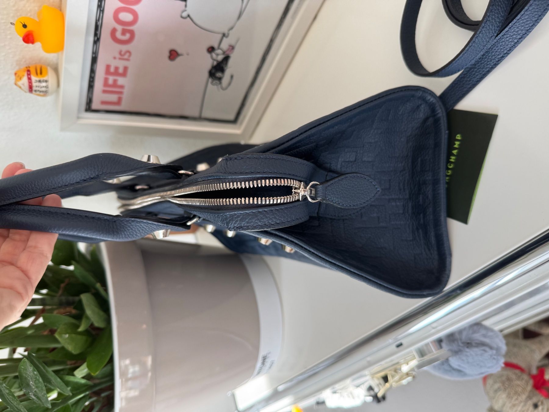 Longchamp Taschen: LONGCHAMP Bag "La Voyageuse" Blue Vachette Leder NEU – Neu (gemäss Beschreibung) aus Zuerich von Moochie 8