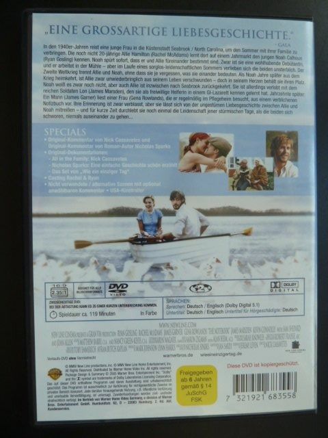 Nicholas Sparks Wie Ein Einziger Tag Ryan Gosling Gebraucht