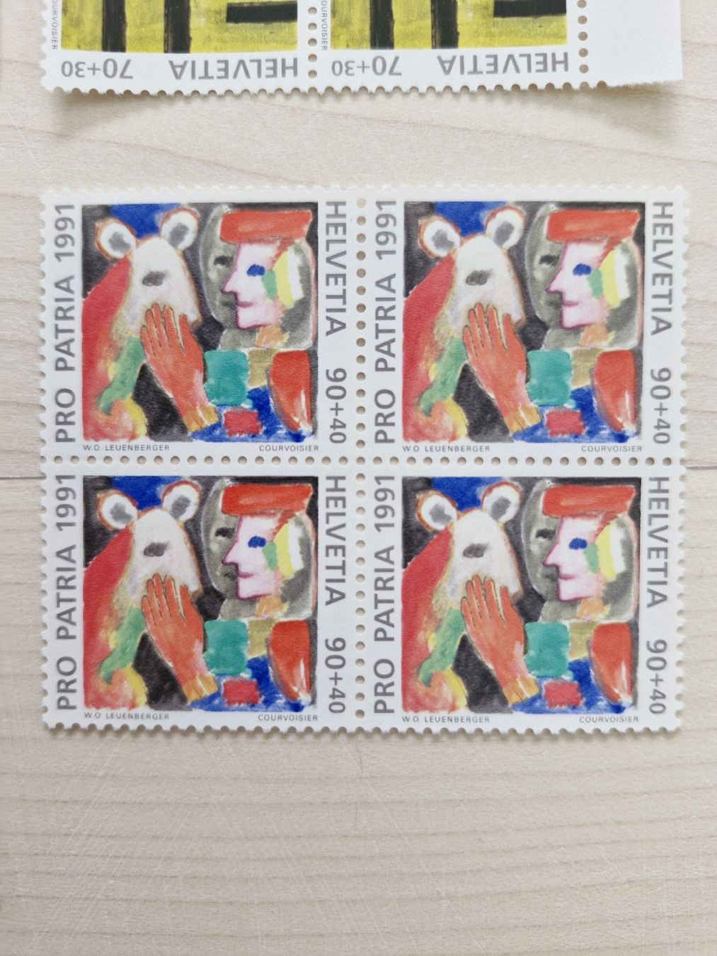 Tous les timbres: Pro Patria 1991 4er Block postfrisch Top – Neuf (Voir description) à Frauenfeld par Kasico 4