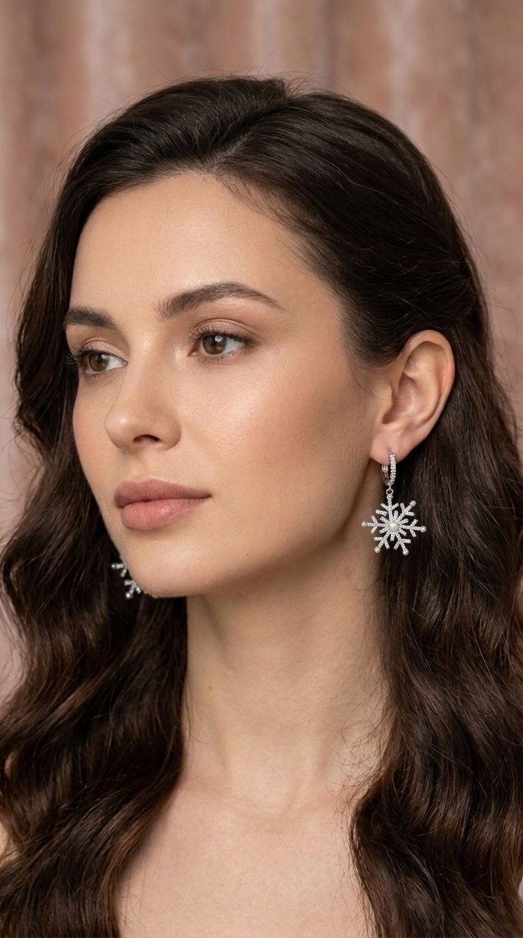 Orecchini pendenti & Orecchini a lobo: Boucles d'oreilles flocons de neige – Nuovo e nell'imballaggio originale da St-Maurice venduto da Sandrinette123 1