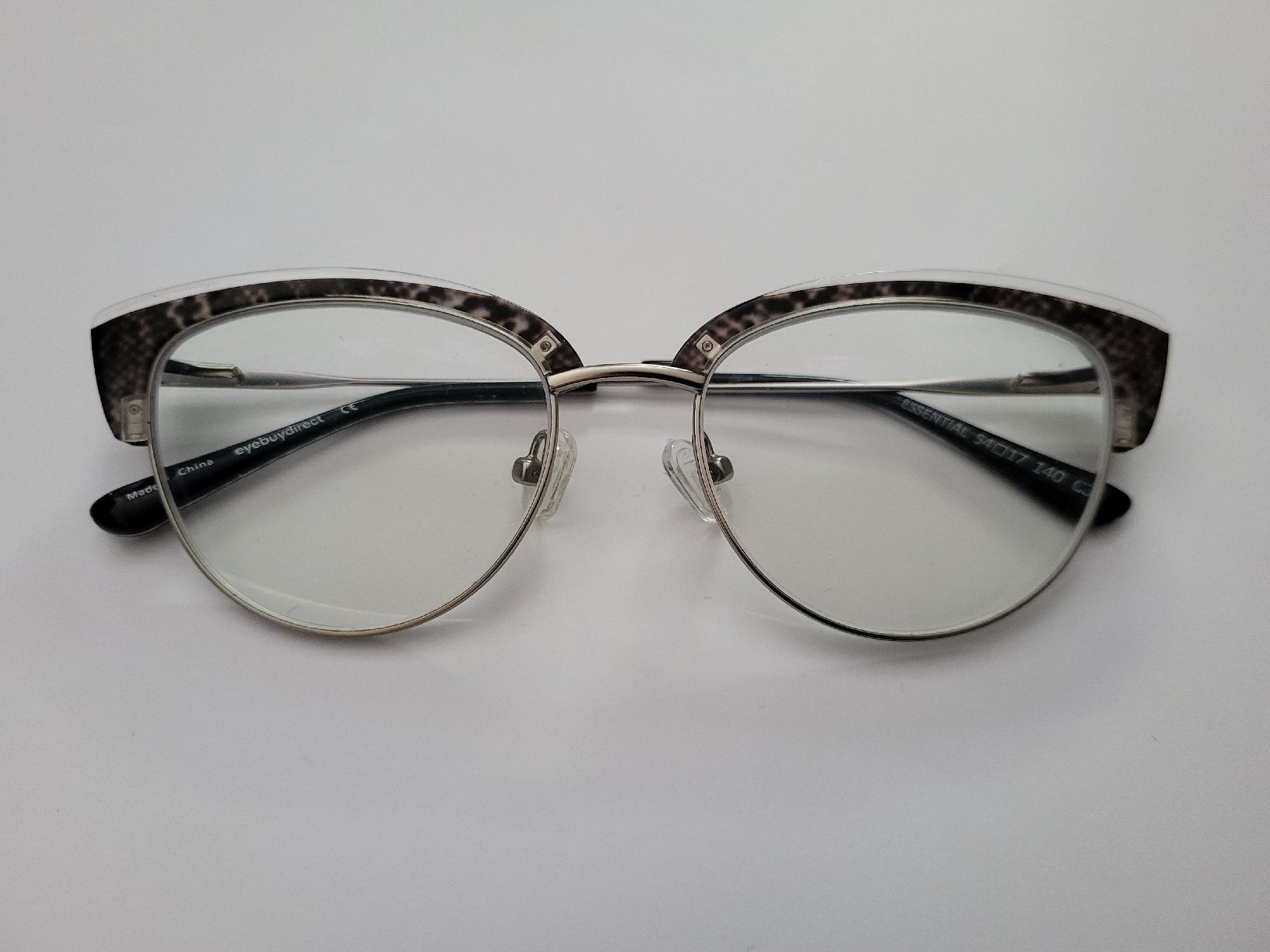Brillen & Gläser: Essential Cat Eye Glasses - Snake & Silver - Large Frame – Gebraucht aus Glarus von tale1991