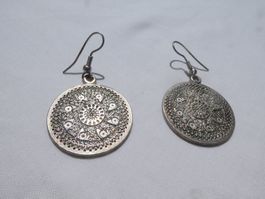 Ohrhänger, versilbert, Modeschmuck