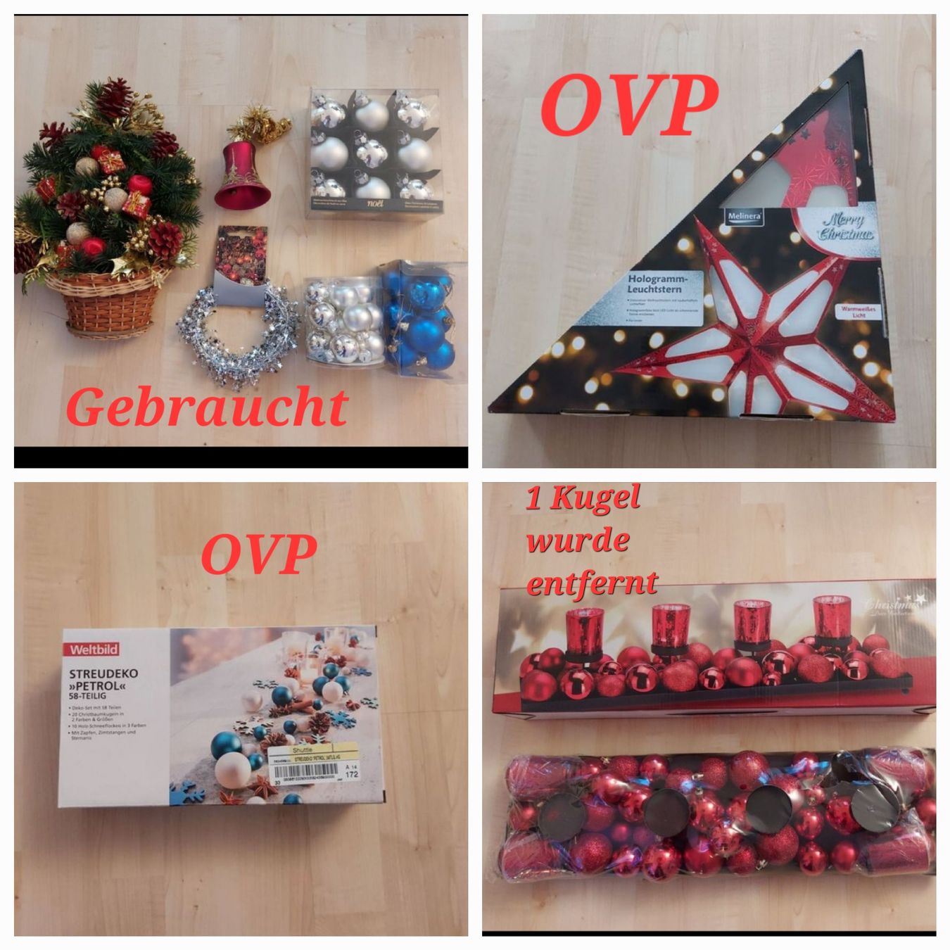 Alle Dekorationen: Weihnachts Deko – Neu (gemäss Beschreibung) aus Kölliken von arwen6