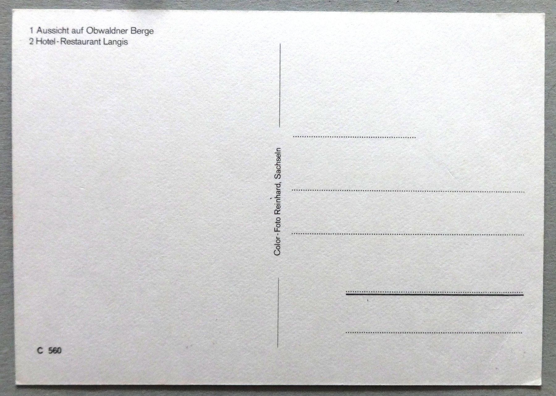 Cartes postales: Glaubenberg Langis OW – D'occasion à Fétigny par Billy2miny 1