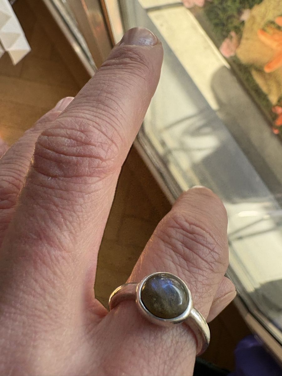 Anelli: Bague avec une magnifique Labradorite – Usato da Peseux venduto da Huna12 3