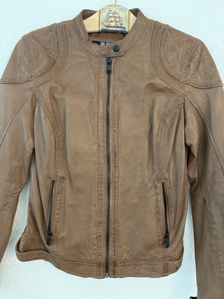 Giacche: Damen Lederjacke – Braun, Grösse M – Usato da Neerach venduto da Meli_sara 1