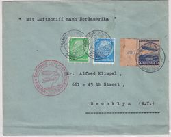 Deutsches Reich, Zeppelin Post 1936 nach Nordamerika