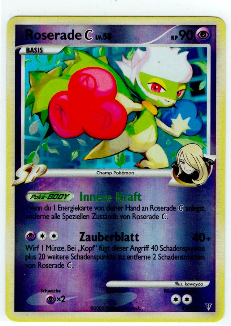 Pokémon Carte collezionabili: Roserade C Reverse Holo 40 – Usato da Zürich venduto da PACE79