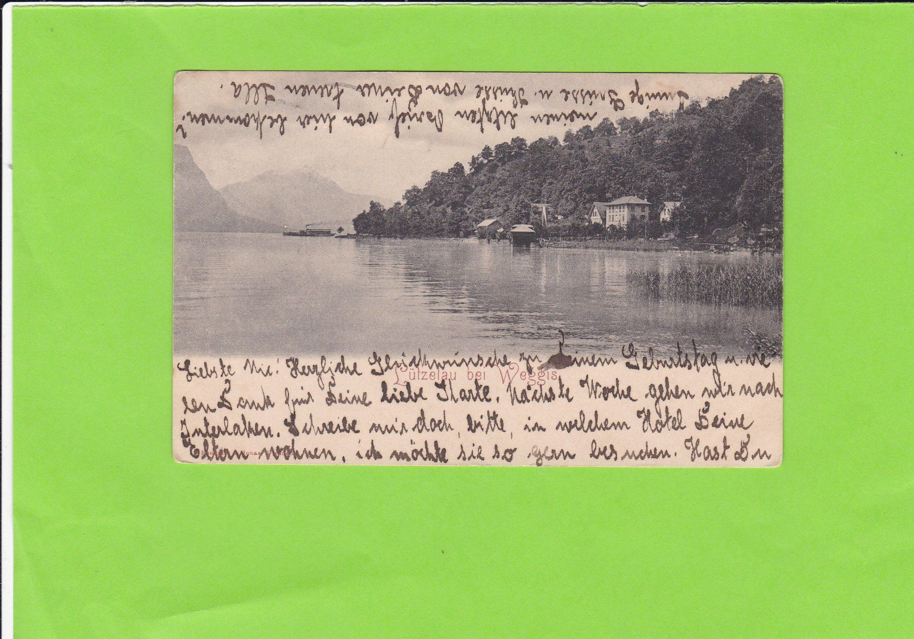 Cartoline postali: Lützelau bei Weggis--1902 versendet – Usato da St. Peterzell venduto da neckertal
