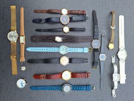 Armbanduhren Konvolut einige i.o. einige Bastler o. Garantie