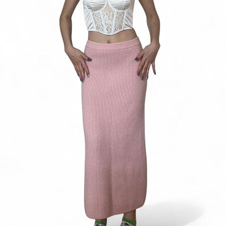 Pink long skirt