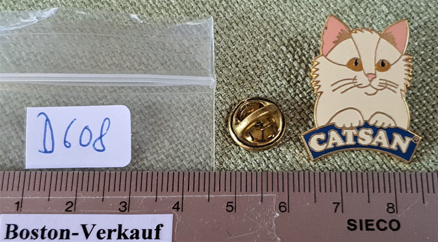 Placchette & Badge: D608 - Pin Catsan Katze 2 – Usato da Reinach BL venduto da Boston-Verkauf 2
