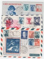 Österreich, 3 Ballonpostbriefe, 4.5.1949, 22.5.1950, 24.5.53