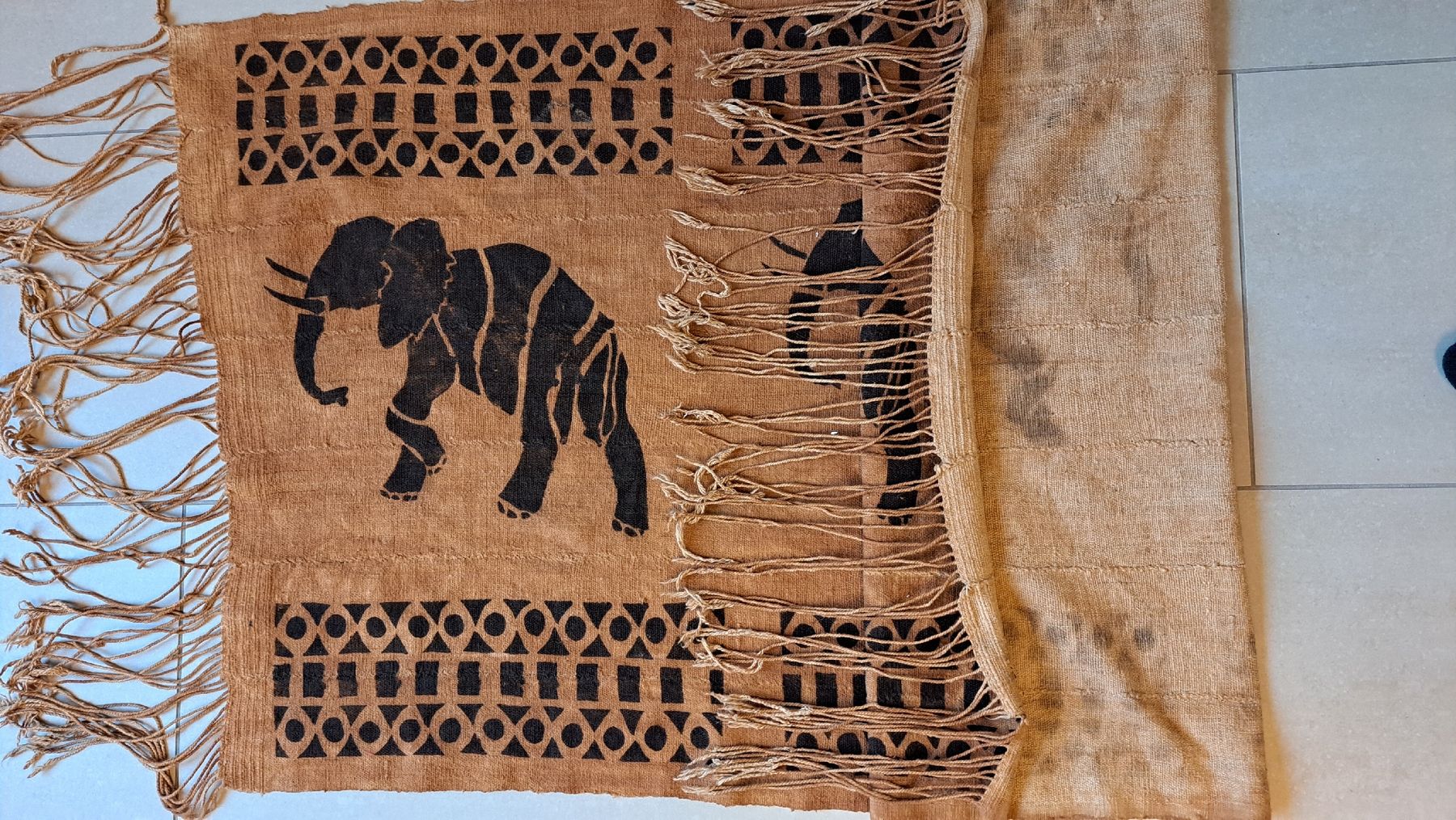 Tessuti: altes Handgefertigtes Batik Stoff Panel – Usato da Riehen venduto da Appia48 4