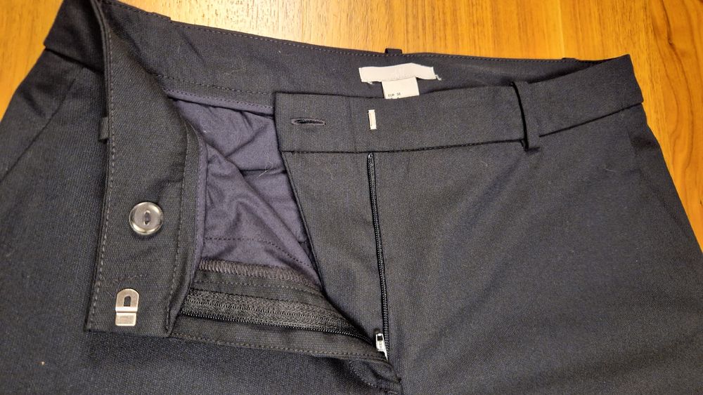 Elegante H&M Stoffhose Gr. 38 Dunkelblau Business Büro, NEU 4