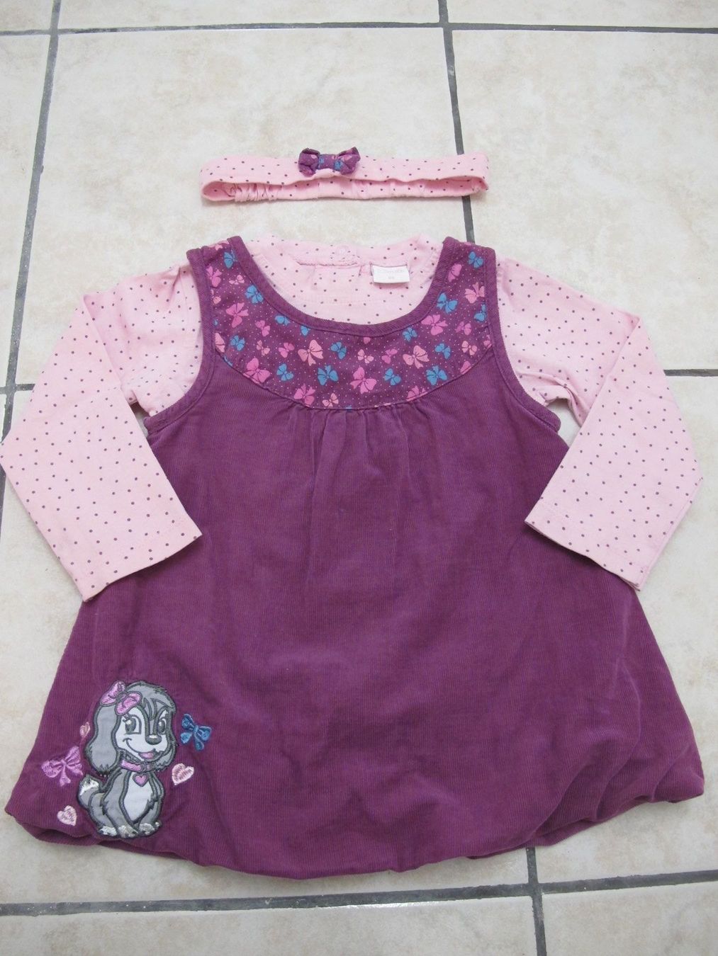 Ensembles coordonnés: Langarmshirt mit Tunika Gr. 86 + Haarband – D'occasion à Rheinfelden par zwitschi_09