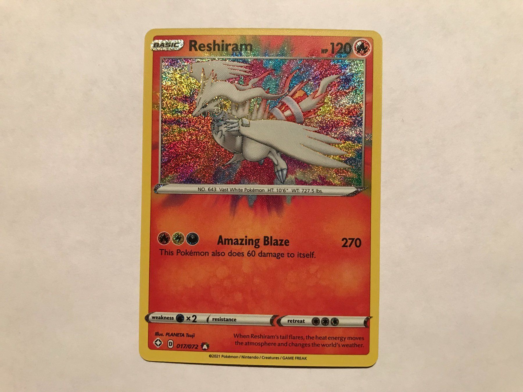 Pokémon Carte collezionabili: Reshiram Amazing Rare EN – Nuovo (secondo la descrizione) da Hagendorn venduto da Pokecollectorch 1
