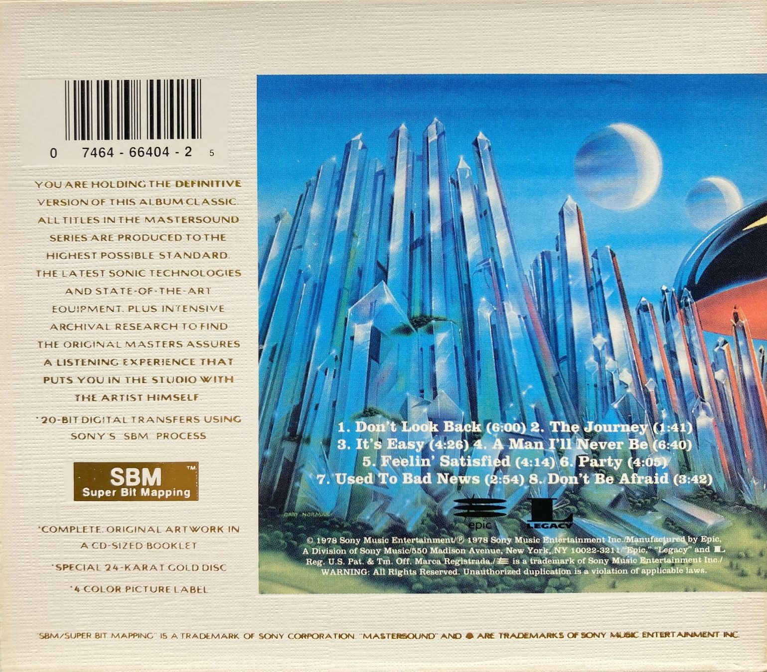 CD: BOSTON - DON'T LOOK BACK – Usato da Bottens venduto da hotter-than-hell 1