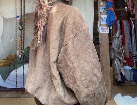 Braune Vintage Lederjacke