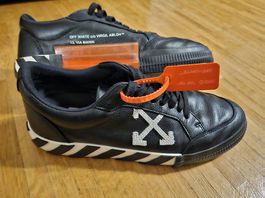 OFF-White shoes Low Vulcanized Calf Leather Sneaker Black