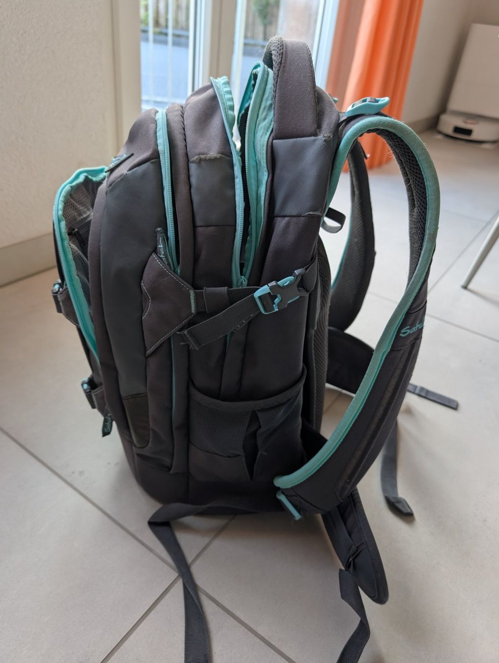 Satch Zaini: Satch Schulrucksack grau-mint – Usato da Dielsdorf venduto da soki67 3