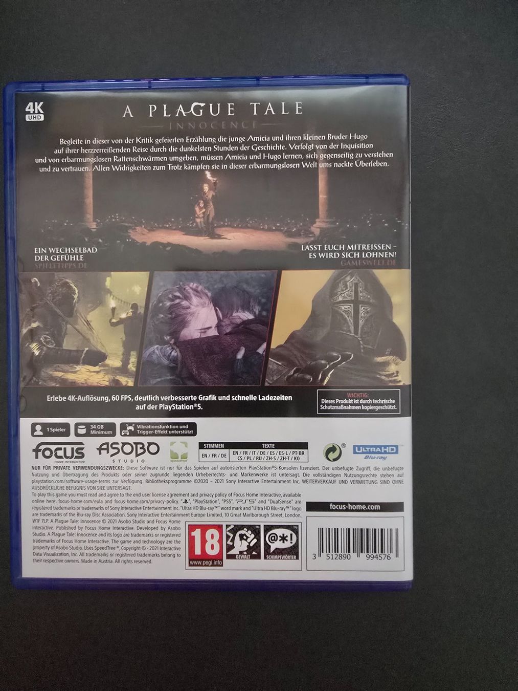 Sony Spiele: A Plague Tale Innocence für PS5 – Gebraucht aus Chur von 1996hiphop 1