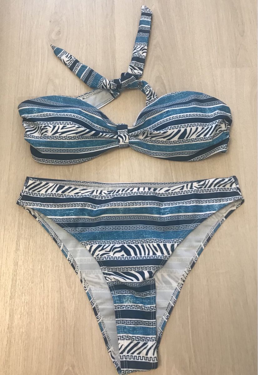 Costumi da bagno & Bikini: Sommer Bikini Set, Blau/Weiss, Neu! – Nuovo (secondo la descrizione) da Dübendorf venduto da nela123 2