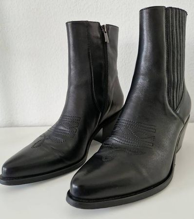 Stiefel Westernstyle Leder Gr. 38, nie getragen