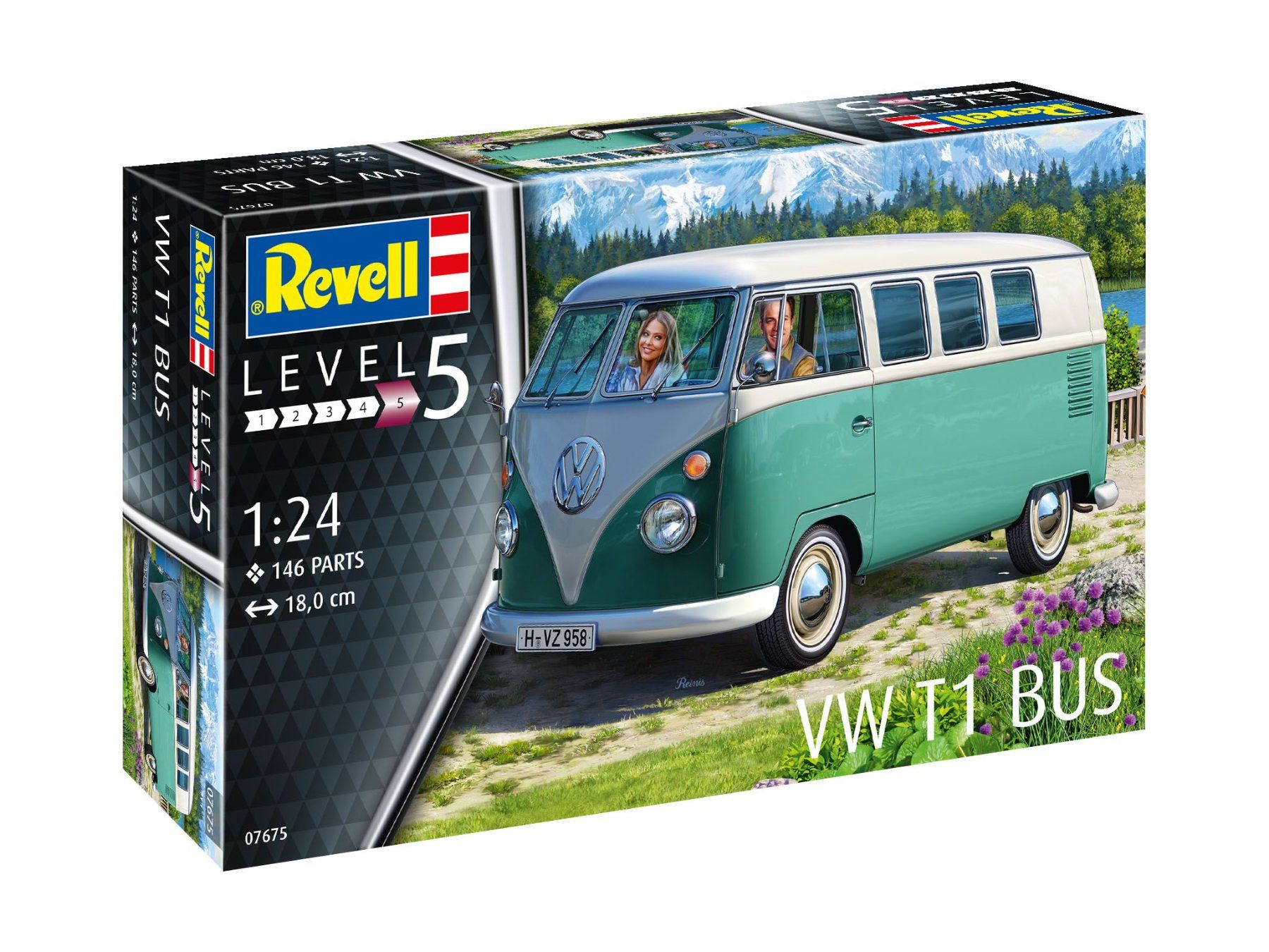Revell Modellini d'auto: VW T1 Bus von  Revell 1:24 – Nuovo e nell'imballaggio originale da Lenk im Simmental venduto da trampeltier61