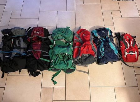 Sacs à dos diverses tailles 