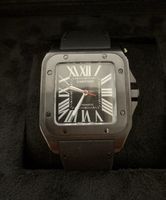 Montre Cartier Santos 100 automatique noire acier état
