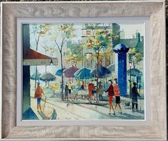 huile sur toile Place du Tertre Paris