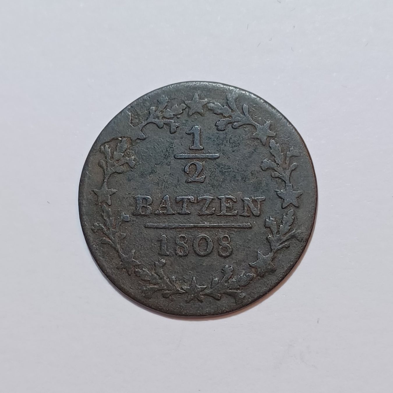 Tutti le monete: 1/2 Batzen 1808 Aargau – Usato da Pfäffikon ZH venduto da Schweizer_Muenzen