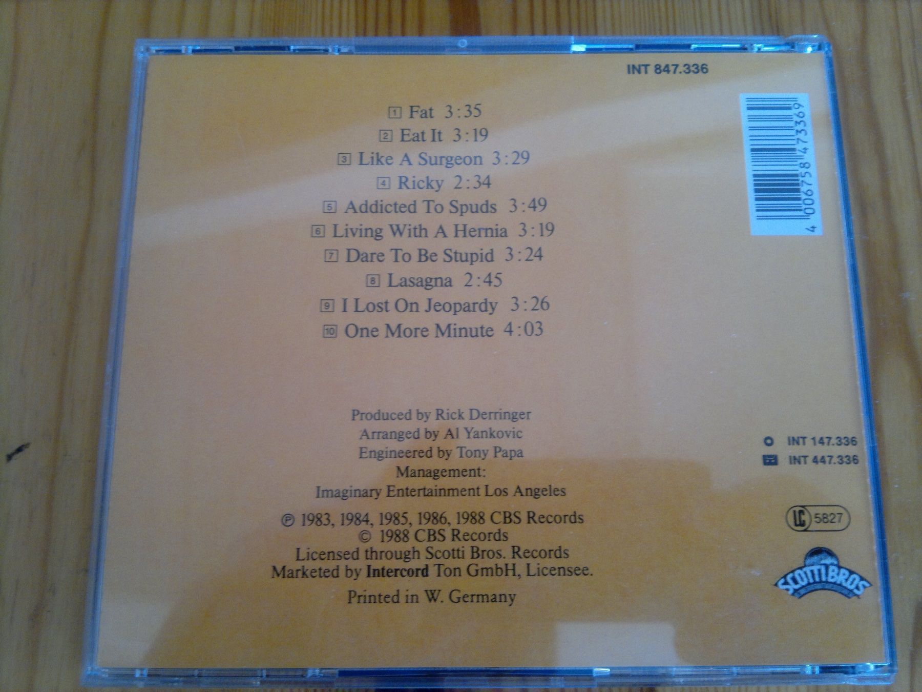 CD: CD "Weird Al Yankovic’s Greatest Hits" – Usato da Zürich venduto da imago6912 1