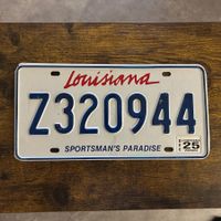 🇺🇸 U.S. Autoschild, Louisiana Z320944 - ORIGINAL