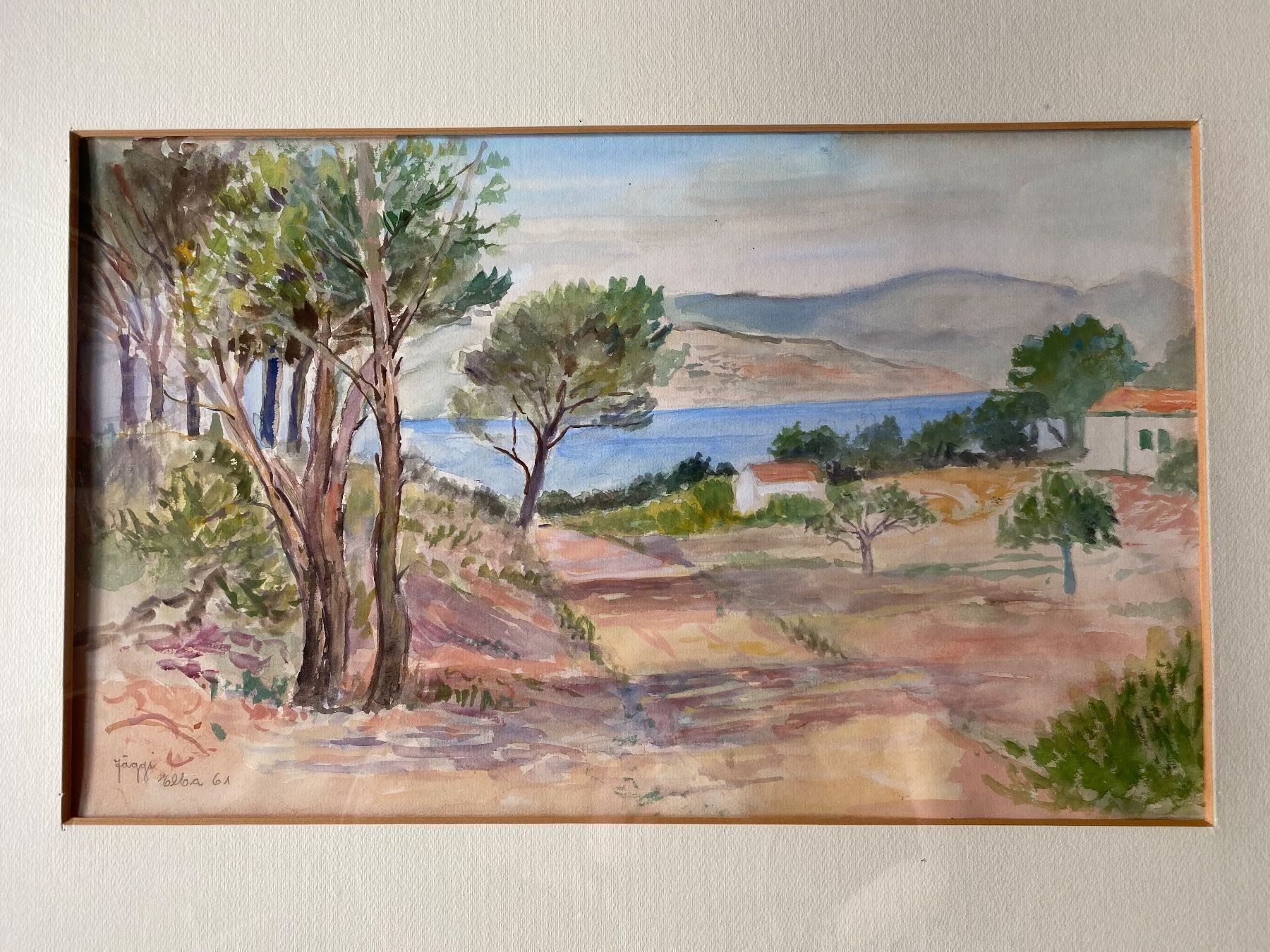 Poster & Bilder: Altes Aquarell Elba Hans Jäggi – Gebraucht aus Rünenberg von Fendi02 1