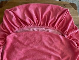 Fixleintuch, 80-90/180-190cm, rosa, Frottee, Baumwolle