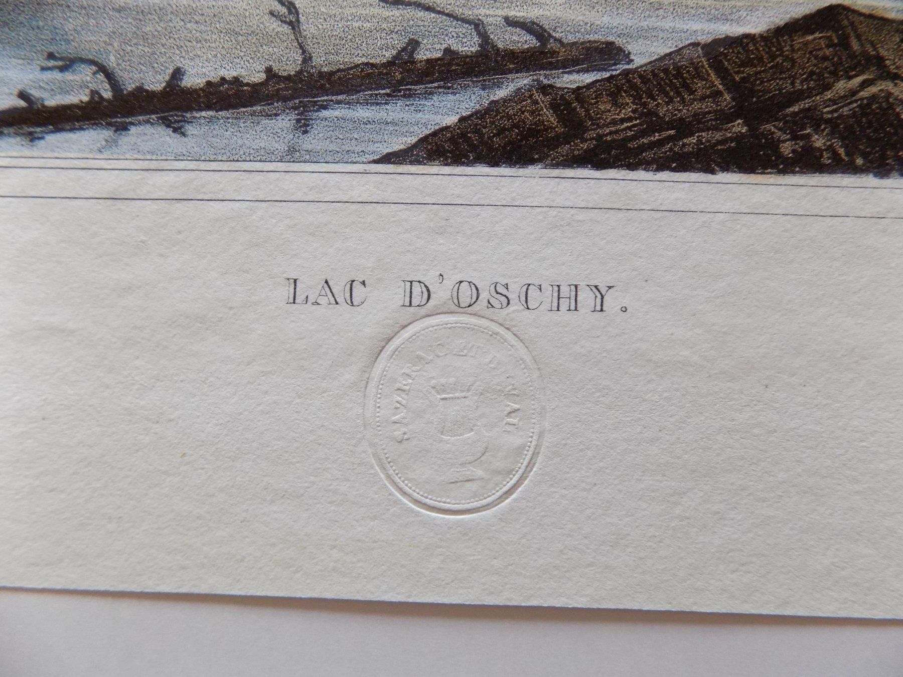 Stiche: Oeschinensee kolorierte Lithographie – Gebraucht aus Risch von Antikfee 3