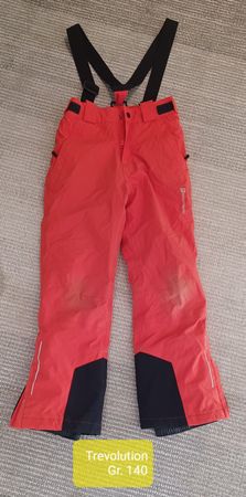Tolle, rote Skihose von Trevolution, Gr. 140.