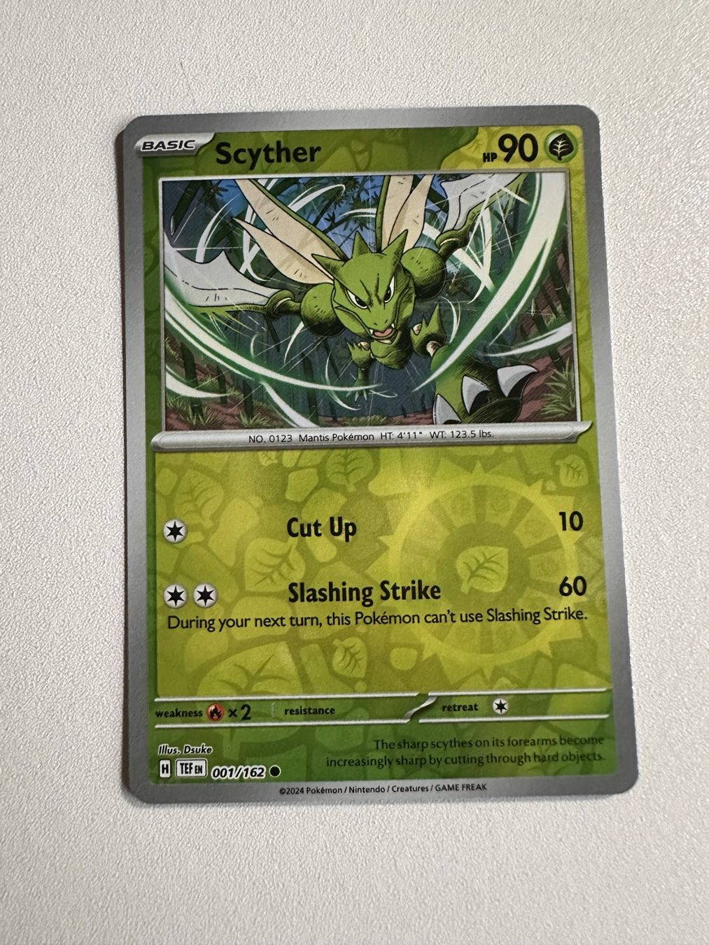 Pokémon Carte collezionabili: Scyther TEF 001/162 EN – Usato da Zürich venduto da 05t_bwx2