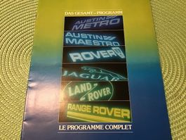 Programm Austin, Rover, Jaguar, Land-Rover, Range Rover