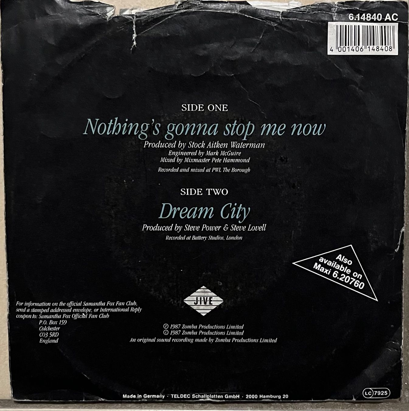Schallplatten: SAMANTHA FOX - NOTHING'S GONNA STOP ME NOW – Gebraucht aus Bussigny von vinyl-pas-cher 1
