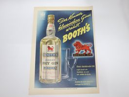 1951 Booth's Dry Gin Werbung London