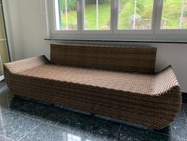 Gartenmöbel, 2 Sofas mit Polster, 3 Jahre alt